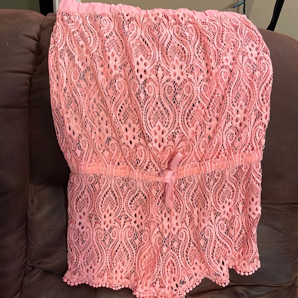 O''Rageous Peach  Lace Size Large - Beach/Bathing Suit cover Up